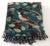 Arts and Crafts Style "Tree of Birds" in Teal Jacquard Woven Throw Blanket For Sale - Image 11 of 11
