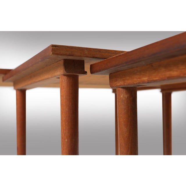 Wood Scandinavian Teak Nesting Tables, Denmark, 1960s, Set of 3 For Sale - Image 7 of 13