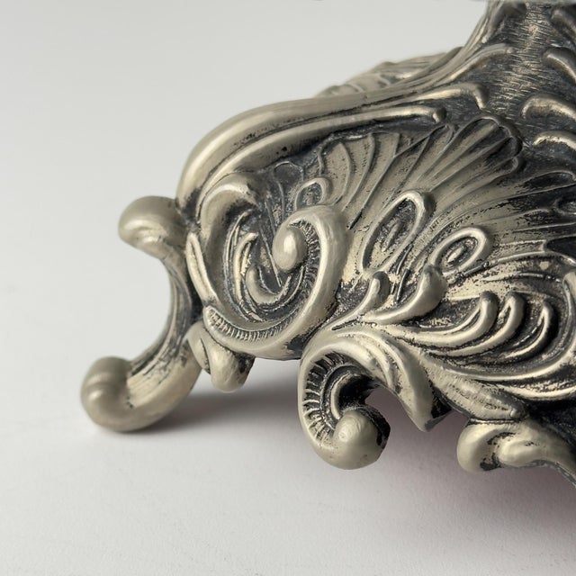 Vintage Crystal Glass Bowl with Metal Base from Fadalti, Italy, 1960s For Sale - Image 12 of 15