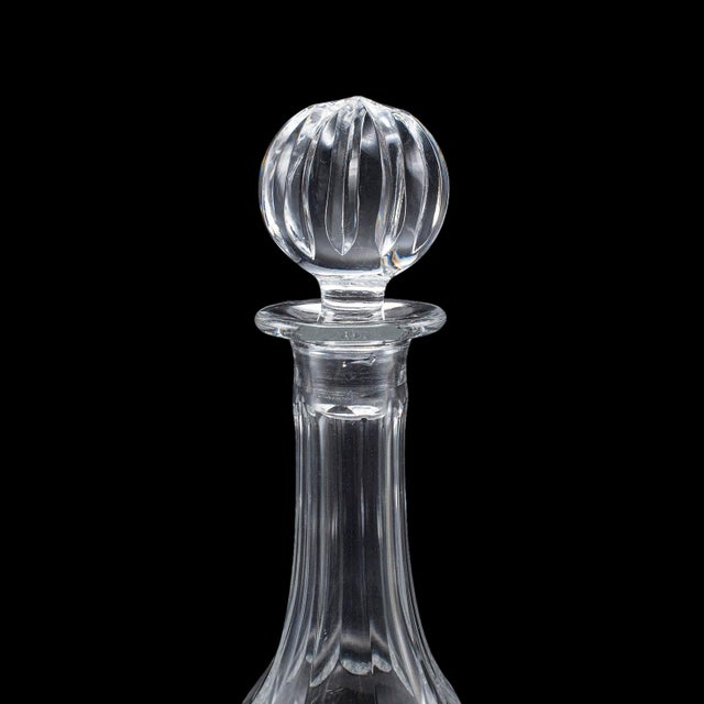 Vintage Port Decanter, Stem Glass Duo, Irish, Crystal, Sherry Bottle, Liqueur For Sale - Image 10 of 12