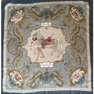 HERMÈS Cashmere Scarf “CHEVAL TURC” 1970 For Sale