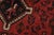Shiraz Rug 3’11” X 5’2” Red Wool Vintage Tribal Hand-Knotted Oriental Carpet For Sale - Image 4 of 13