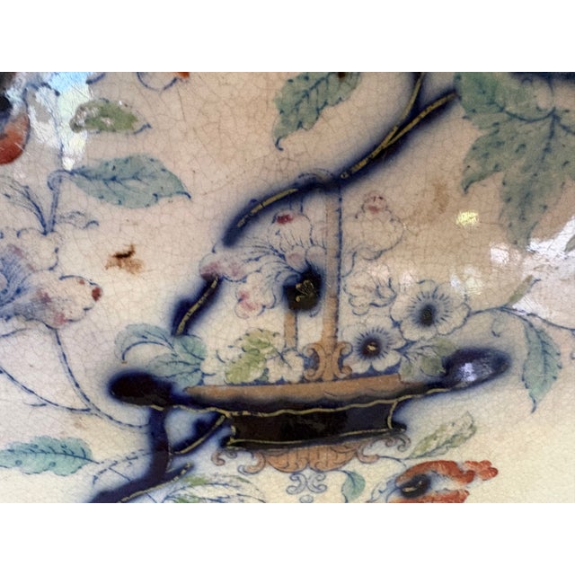 Large Mid 19th Century Unmarked Polychrome Platter For Sale - Image 12 of 18