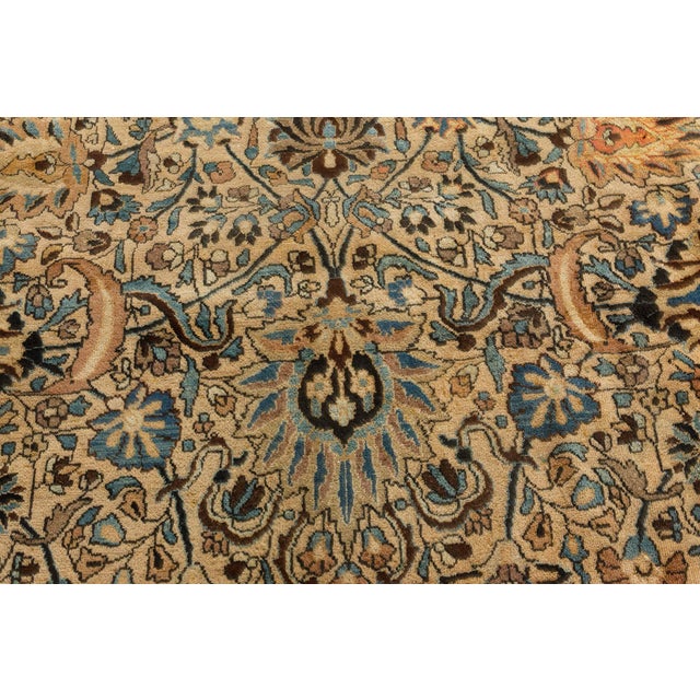Early 20th Century Fine Antique Persian Meshad Handmade Wool Carpet For Sale - Image 5 of 8