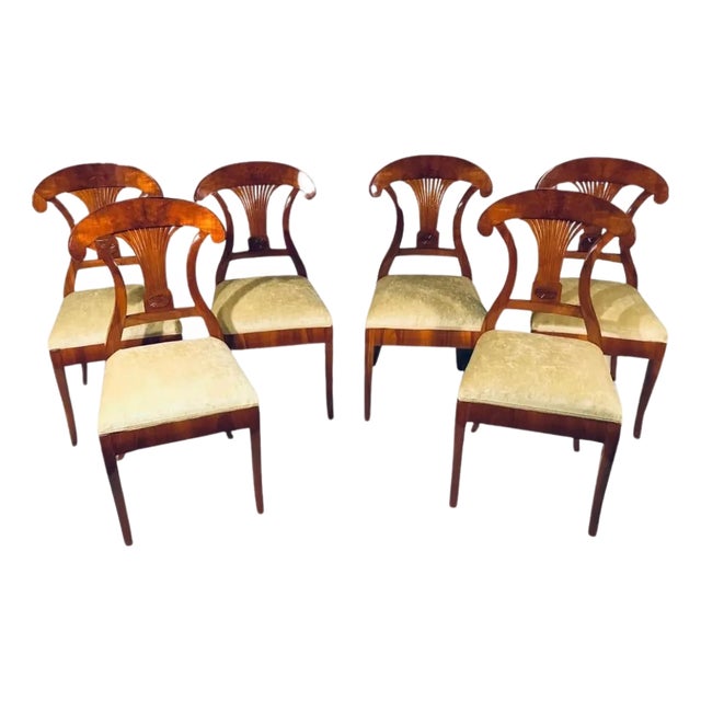 Biedermeier Chairs, 1820s, Set of 6 For Sale
