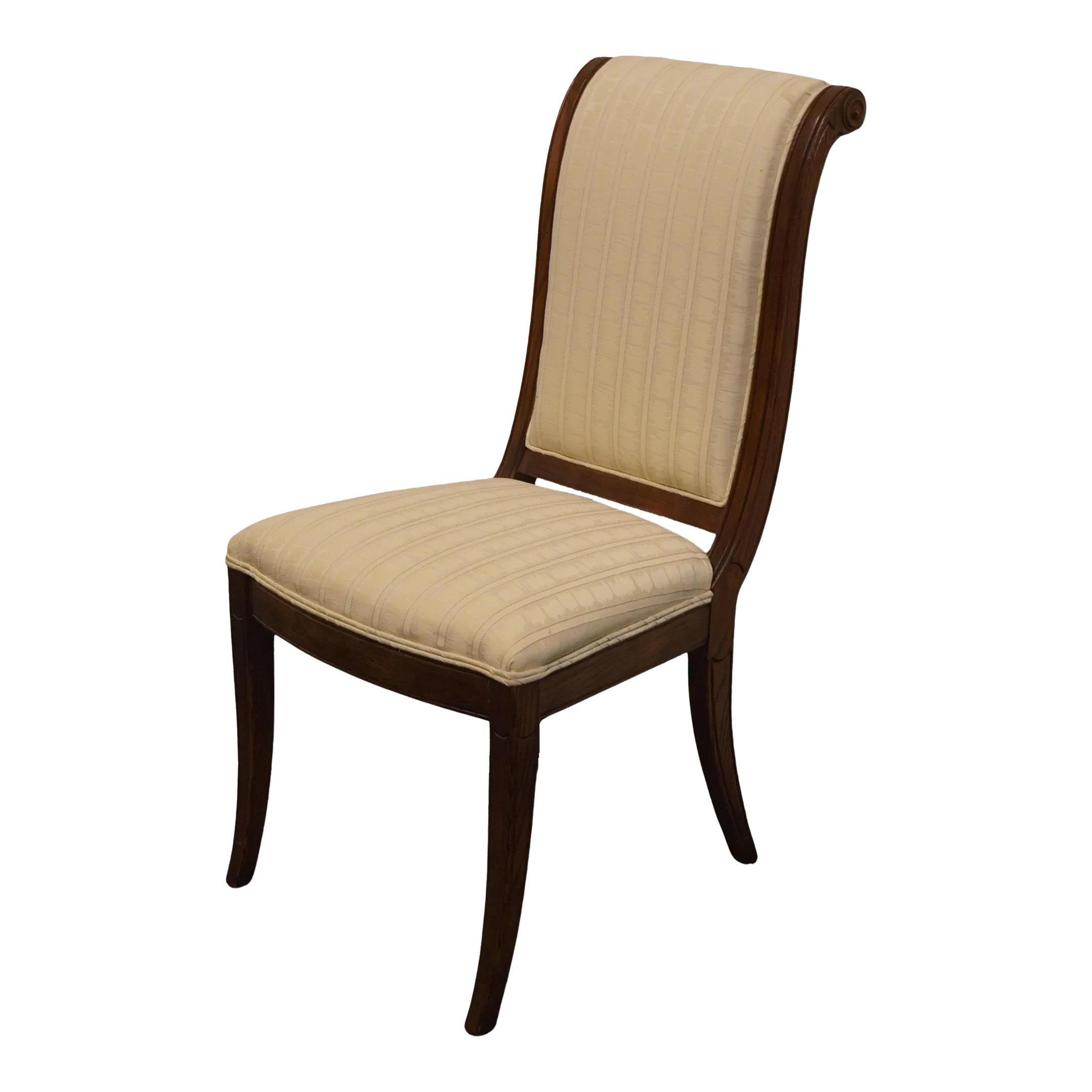 Henredon Furniture Italian Modern Scroll Back Upholstered Dining