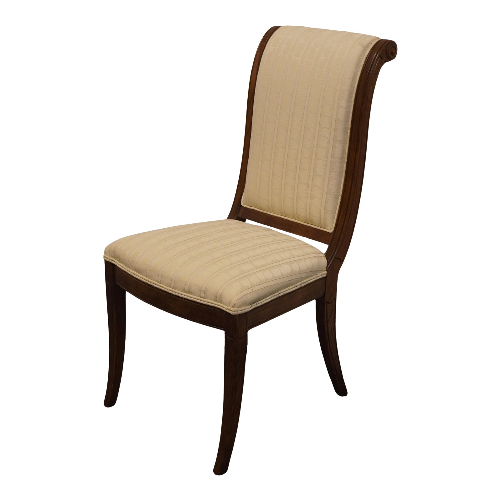 Henredon Furniture Italian Modern Scroll Back Upholstered Dining