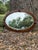Early 20th Century Antique Early 20th Century Oak Framed Beveled Oval Wall Mirror For Sale - Image 5 of 8