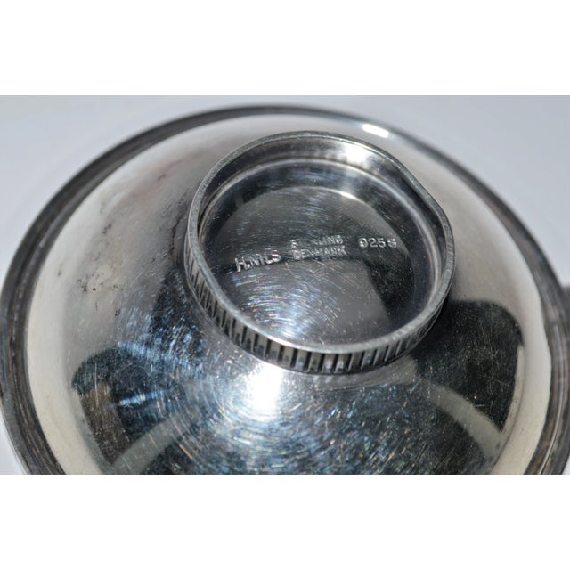 1960s H Nils Denmark Sterling Silver Modernism Fluted Circular Ashtray Set of 2 For Sale In Cincinnati - Image 6 of 6