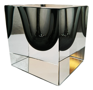 Large Cube Ashtray or Catch-All in Murano Glass by Flavio Poli for Seguso, 1960s