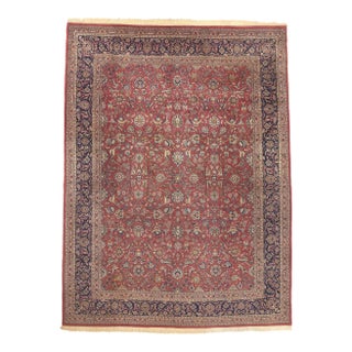 Mid 20th Century Vintage Indian Tabriz Rug, 09'10 X 13'01 For Sale