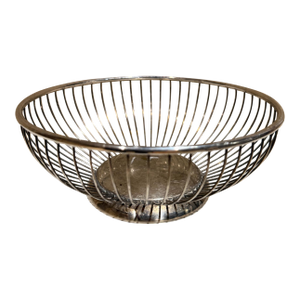 Italy Mid Century Modern Small Nickel Silver Basket