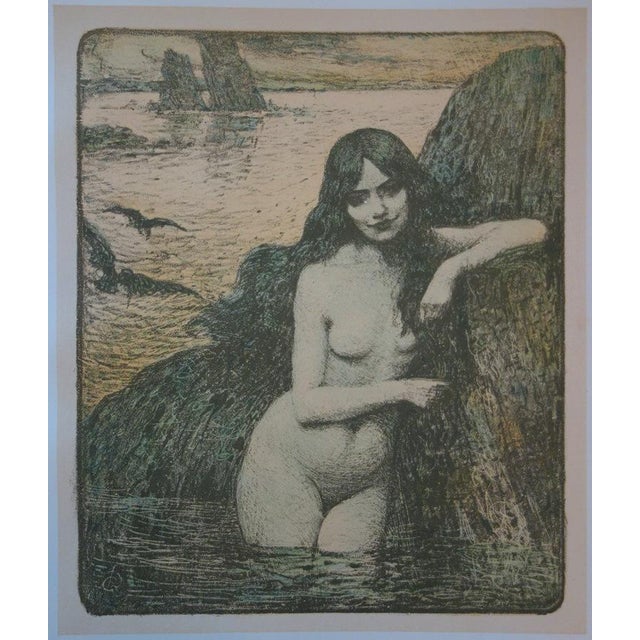 Ch. Guerin Mermaid Original colour lithograph on fine Vellum Signed in the plate Dimensions: 40 x 31 cm Lithograph...