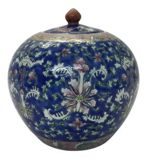 Vintage Famille Rose Porcelain Jar