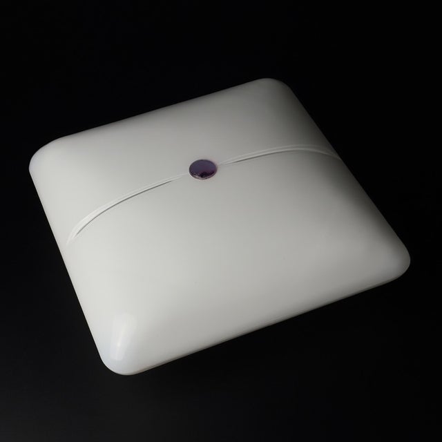 Mid-Century Modern Ceiling Lamp in Stained Glass from De Majo, 1970s For Sale - Image 4 of 17