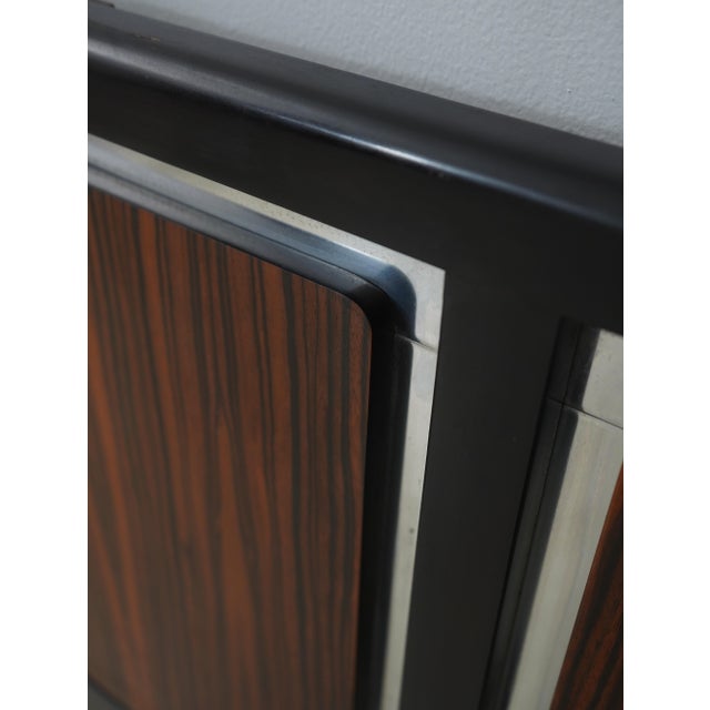 John Stuart Mid Century Modern Macassar King Size Headboard For Sale In Philadelphia - Image 6 of 10