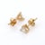 Modern Triangle Shape Dainty Diamond Stud Earrings - 2 Pieces For Sale - Image 3 of 6