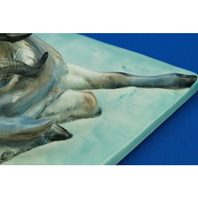 Stoneware Sculpture of a Reclining Ibex by Guido Cacciapuoti, Italy, 1920s For Sale - Image 13 of 18