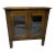 Rustic Hall or Buffet Cabinet With Iron Ring Pulls For Sale