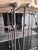 Ilana Goor Style 1970's Vintage Brutalist Iron Leather Stools Set of 3 For Sale - Image 14 of 15