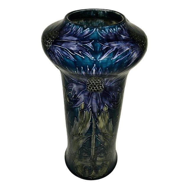 Art Nouveau Thistle Vase by George Cartlidge for Hancock and Sons For Sale