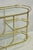 Vintage Mid Century Modern Brass 3 Tier Oval Frame Rolling Bar Cart Server Table For Sale In Philadelphia - Image 6 of 15