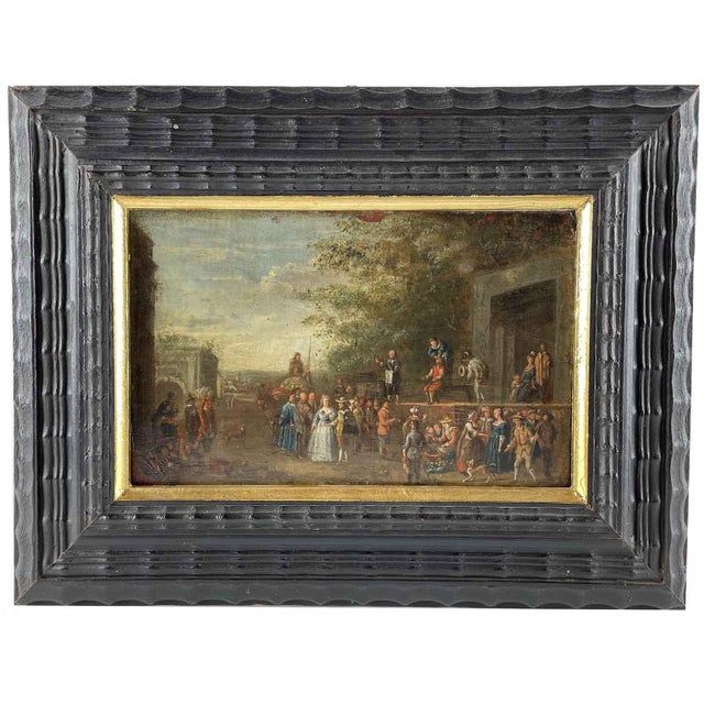 Flemish Artist, Landscape Composition, 1600s, Oil on Copper, Framed For Sale - Image 9 of 9