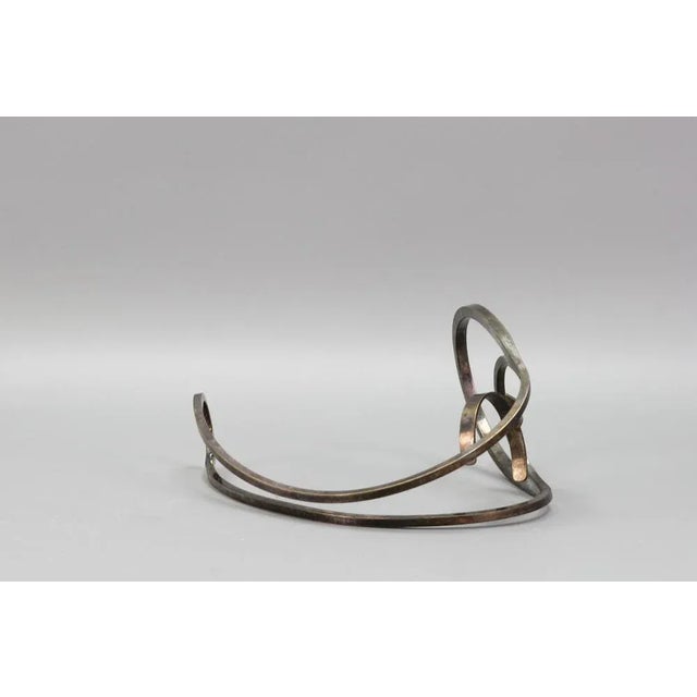 Art Deco French Silvered Brass Bottle Holder For Sale - Image 15 of 18