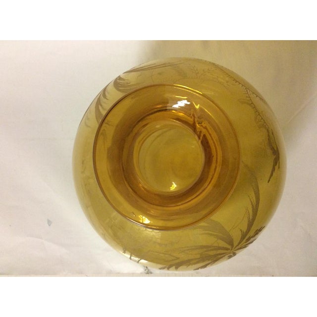 Art Deco Vase in Engraved Glass, 1930s For Sale - Image 8 of 10