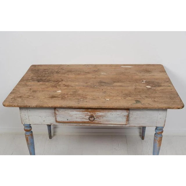 Small Swedish Folk Art Table, 1800s For Sale - Image 10 of 14