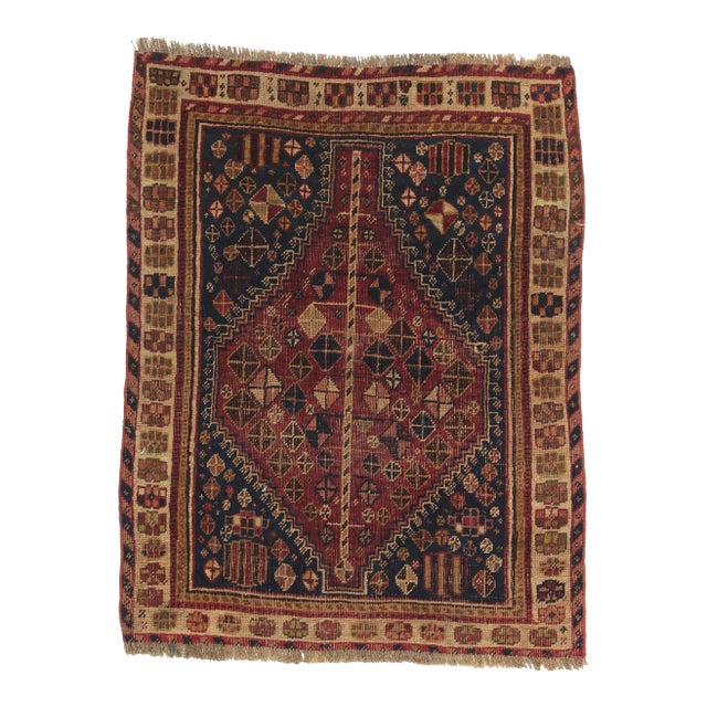 Antique Persian Shiraz Rug - 02'07 X 03'03. For Sale