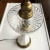 Vintage 1950s Clear Glass & Milk Glass Table Lamp For Sale - Image 4 of 10