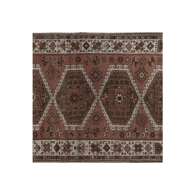 Kurdish Hand-Knotted Distressed Tribal Runner 4'4'' X 8'7'' For Sale In Philadelphia - Image 6 of 11