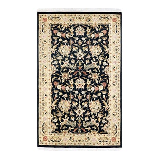 Mogul, One-of-a-Kind Hand-Knotted Area Rug in Black, 3' 2" x 5' 4" For Sale