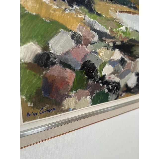 Helge Cardell, Coast, 1950s, Oil on Canvas, Framed For Sale - Image 8 of 18
