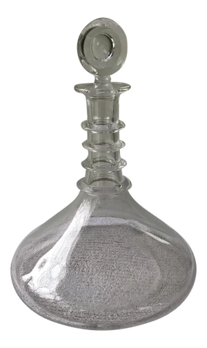 Vintage Glass Ship’s Flat Bottom Decanter