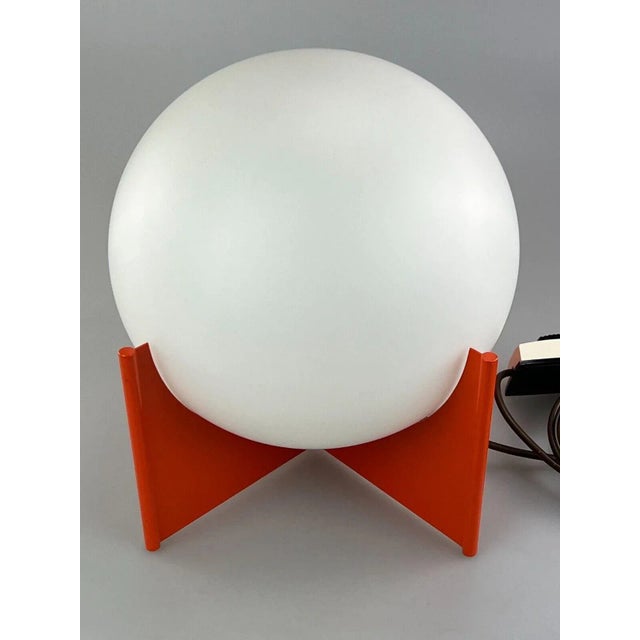 Metal Space Age Glass & Metal Ball Table Lamp, 1970s For Sale - Image 7 of 13