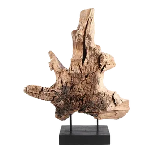 Table Top Organic Teak Sculpture- 42" Inch Tall