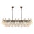 Contemporary Rectangular "Poliedro" Murano Glass Brunish Chandelier by Simoeng For Sale