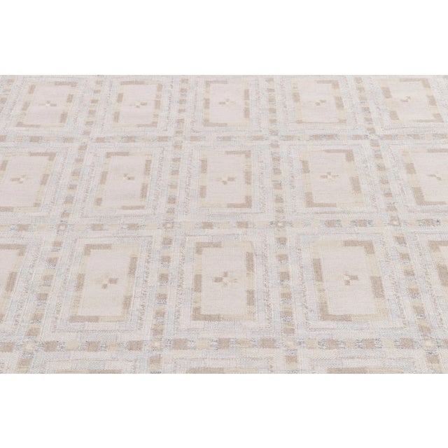 Not Yet Made - Made To Order Rug & Kilim's Scandinavian Style Kilim Rug in White and Beige Geometric Pattern - 9'x12' For Sale - Image 5 of 7