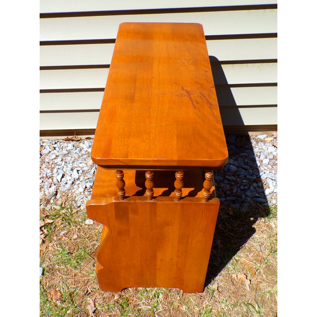Vintage Ethan Allen American Traditional Maple Etagere Small Bookcase Shelf For Sale - Image 10 of 18