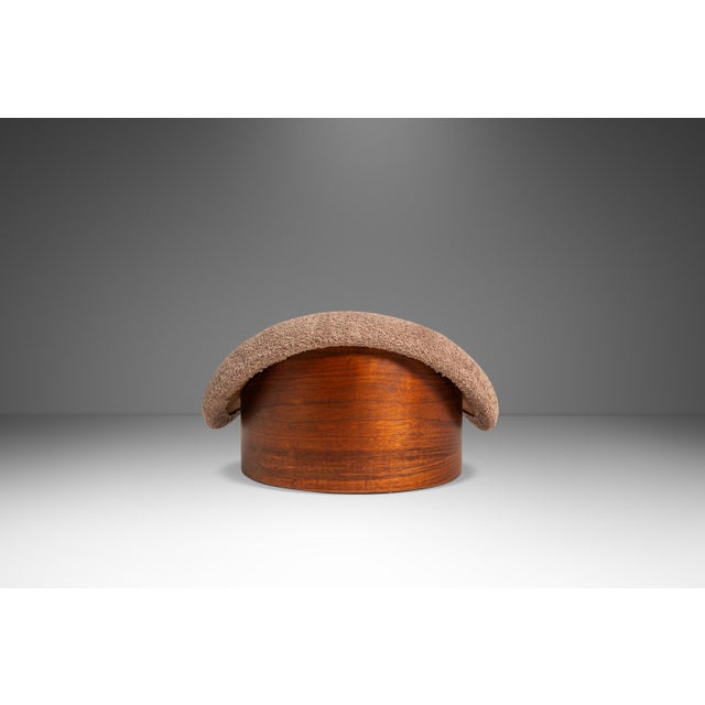 Brown Restored Mid-Century Modern Poof / Mushroom Ottoman Footstool by Weiland Paired Well W/ Adrian Pearsall or Milo Baughman Chairs, Usa, 1960s For Sale - Image 8 of 18