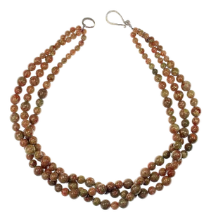 Ajd 19 Inch Mayflower Jasper 3 Stand Necklace
