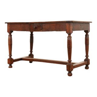 French 18th Century Solid Oak Writing Table For Sale