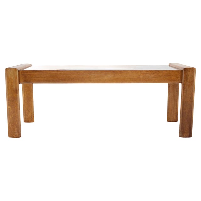 Oak and Glass Coffee Table, Finland, 1960s For Sale
