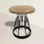 A wonderfully whimsical mid-20th century American mushroom-form stool with a groovy steel frame supporting a newly...