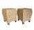 A matching pair of Woven Square Outdoor End Tables manufactured by Brown Jordan. Resin Weave 18” x 18” Height 20.5”