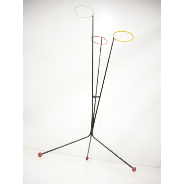 Mid-Century Steel Bar Flower Stand, 1970s For Sale - Image 6 of 9