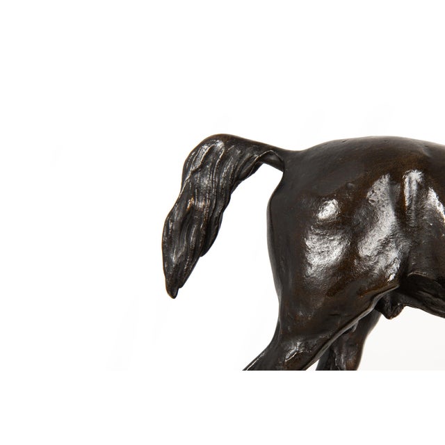 Metal French Antique Bronze Sculpture of Ibrahim, Arabian Stallion by Pierre Jules Mene For Sale - Image 7 of 16