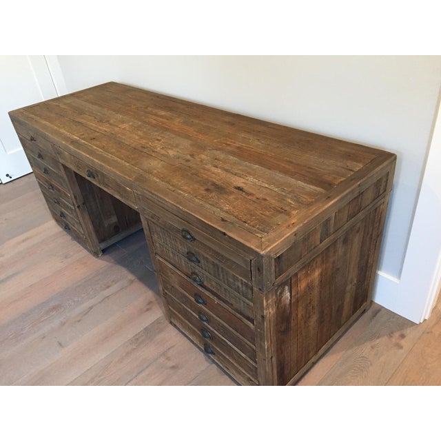 Restoration Hardware Antiqued Pine Printmaker's Desk ...